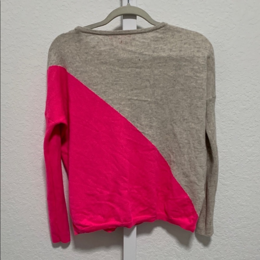Lilly Pulitzer Napa Gray Pink Cashmere Pullover Sweater - Picture 6 of 10